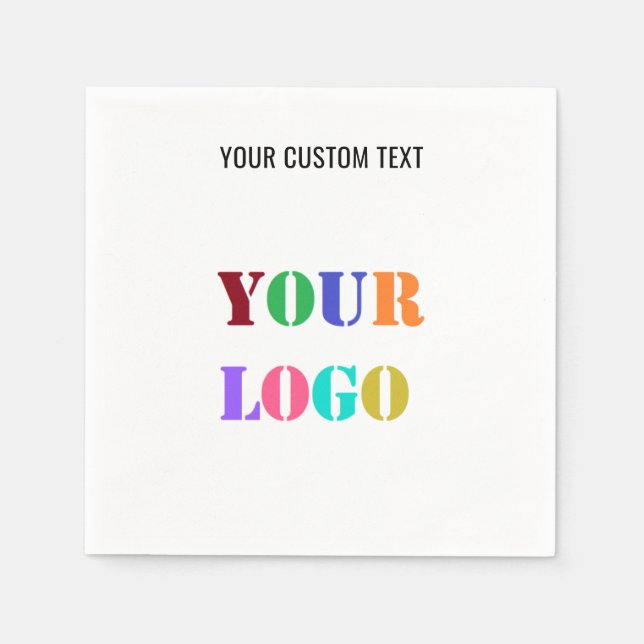 Custom Logo Photo Text Napkins Promotional Company (Front)