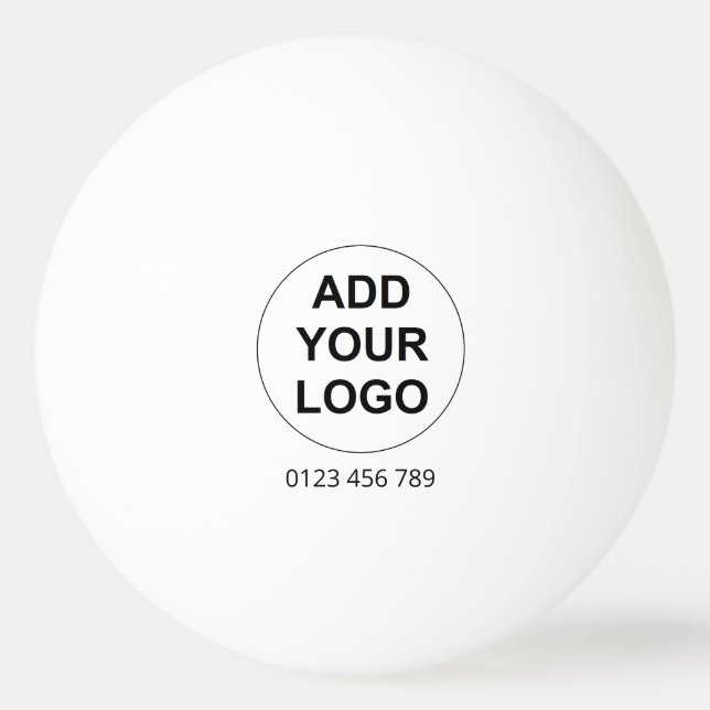 Custom Logo Ping Pong Ball - White (Front)