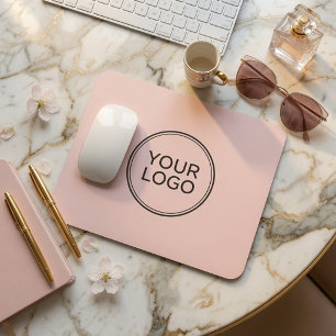 Custom Logo Pink Personalised Business Branding Mouse Mat