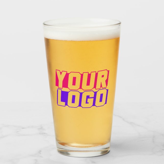 Custom Logo Pint Glass with Your Logo (Front Filled)