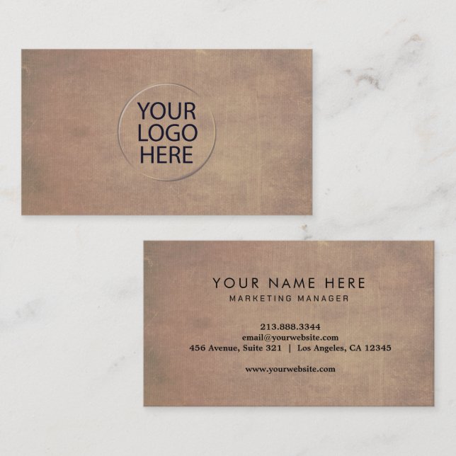 Custom Logo  | professional Kraft paper  Business Card (Front/Back)