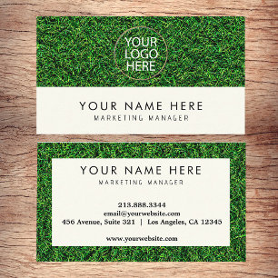 Custom Logo professional Lawn Care Landscaping Business Card