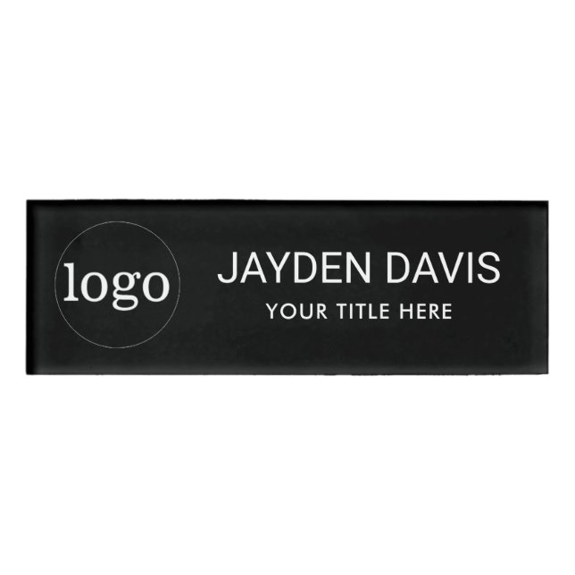 Custom logo professional magnetic name tags (Front)