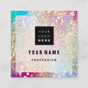 Custom Logo Professional MAKEUP ARTIST Esthetician Square Business Card