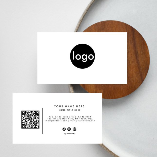 Custom logo  professional QR Code  Business Card (Creator Uploaded)