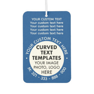 Custom Logo Promotional BLUE Car Air Freshener