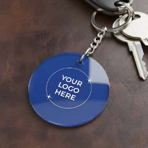 Custom Logo Promotional Branding Royal Blue Key Ring