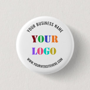 Custom Logo Promotional Business Personalised  But 3 Cm Round Badge