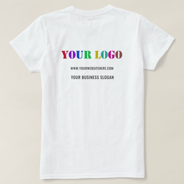 Custom Logo Promotional Business Personalised  T-Shirt (Design Back)