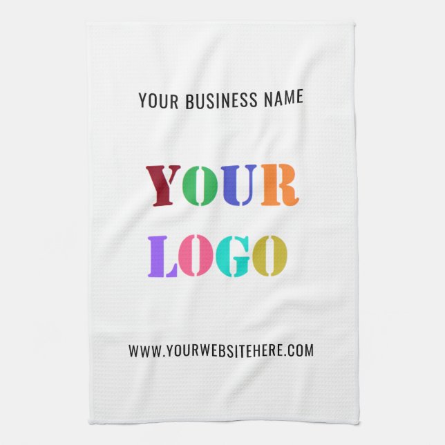 Custom Logo Promotional Business Personalised  Tea Towel (Vertical)