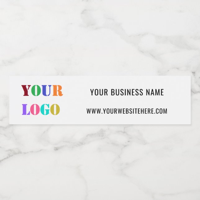 Custom Logo Promotional Business Personalised Water Bottle Label (Single Label)