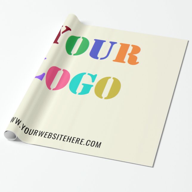 Custom Logo Promotional Business Personalised Wrapping Paper (Unrolled)
