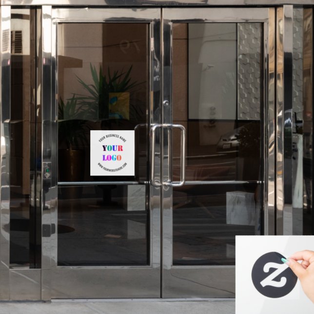 Custom Logo Promotional Business Personalised Your Window Cling (Office Door)