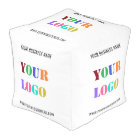 Custom Logo Promotional Business Pouf Example