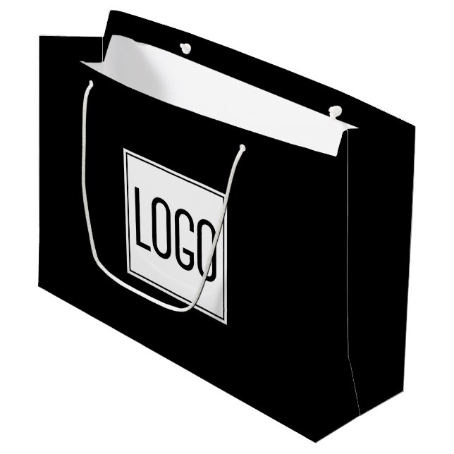 Custom Logo Promotional Gift Bags (Front Angled)
