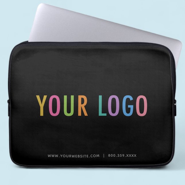 Custom Logo Promotional Laptop Sleeve 10" 13" 15" (MISOOK Black Laptop Sleeve with Logo)