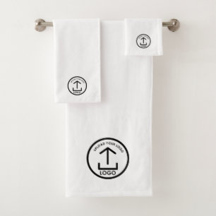 Custom Logo Promotional Professional Swag White Bath Towel Set