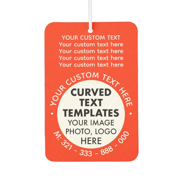 Custom Logo Promotional RED Car Air Freshener (Front)