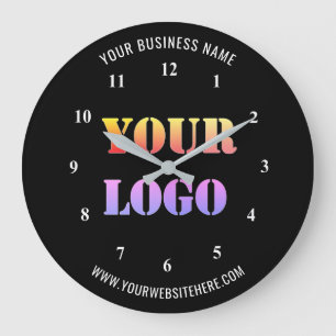 Custom Logo Promotional Your Business Office Large Clock