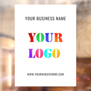 Custom Logo Promotional Your Business Personalised Window Cling