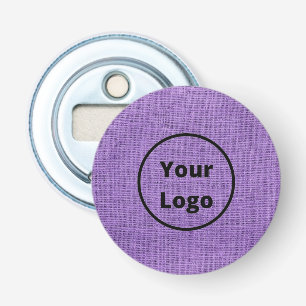 Custom logo purple burlap bottle opener