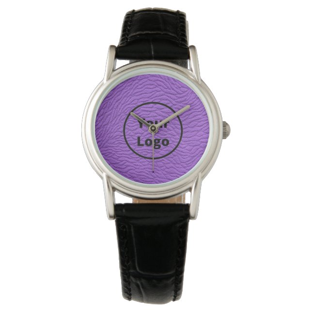 Custom logo purple carpet print watch (Front)