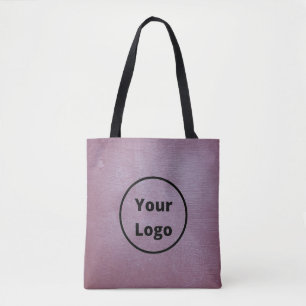Custom logo purple painted wall tote bag