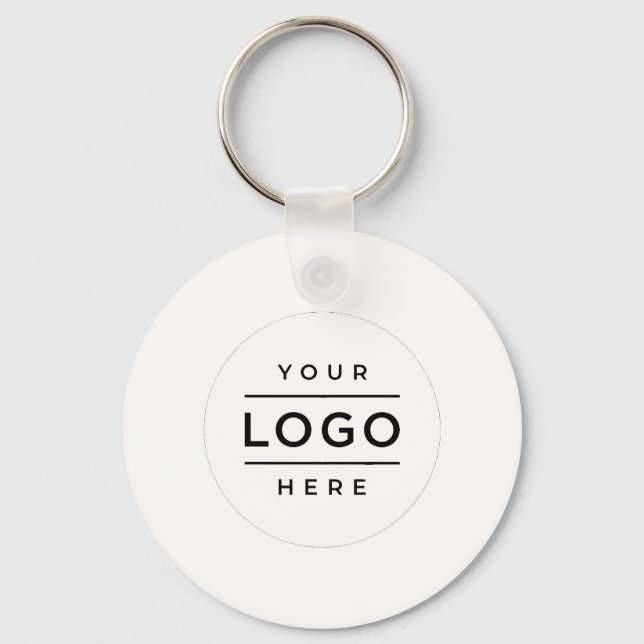 Custom Logo & QR Code Business Key Ring (Front)