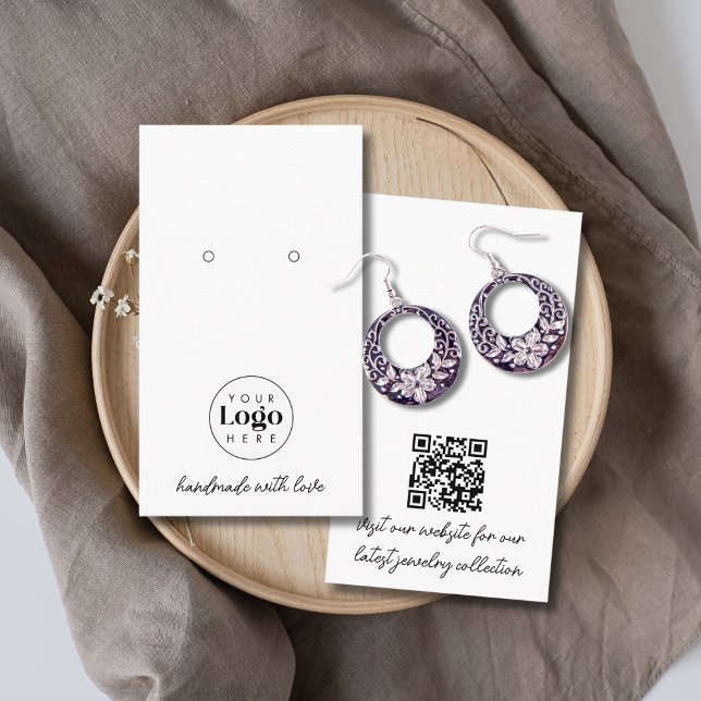 Custom Logo QR Code Jewelry Earring Display Card (Creator Uploaded)
