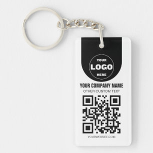 Custom Logo & QR Code Keychain   Business Promo Gi