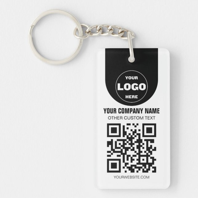 Custom Logo & QR Code Keychain | Business Promo Gi (Front)