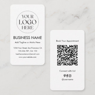 Custom Logo QR Code Modern Minimalist Profesional Business Card