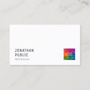 Custom Logo QR Code Modern Simple Professional Business Card