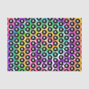 Custom Logo Rainbow Tiedye Print Tissue Paper