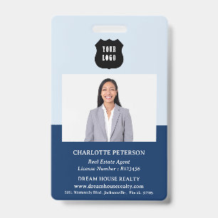 Custom Logo Real Estate Realtor Name ID Badge
