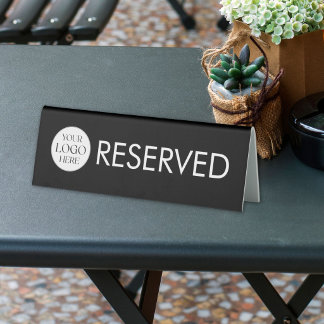 Custom Logo Restaurant Cafe Reserved Table
