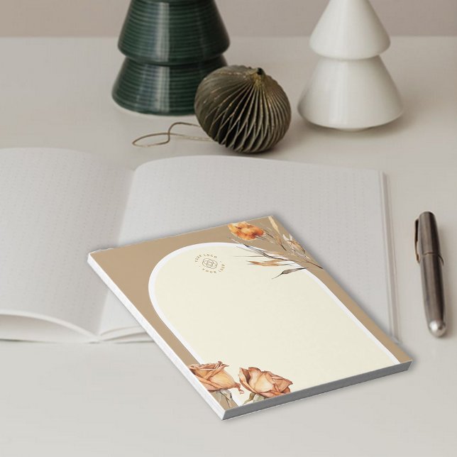 Custom Logo Retro Arch Rose Business Notepad (Custom Logo Retro Arch Rose Business Notepad)