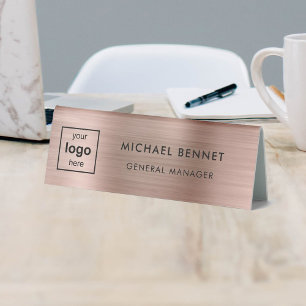 Custom Logo Rose Gold Professional Business