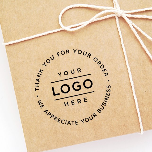 Custom Logo Round Branded Business Self-inking Stamp (Creator Uploaded)