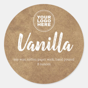 Custom Logo Rustic Kraft Candle Label