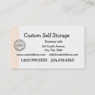 Custom Logo Self Storage  Business Card