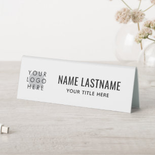 Custom Logo Simple Clean Minimalist White Name