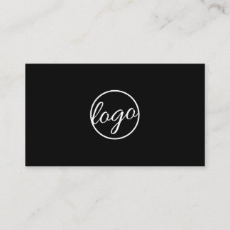 Custom Logo Simple Professional Black Modern Business Card