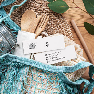 Custom Logo Simple White Social Media Price Tag