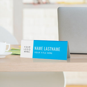 Custom Logo Sky Blue Simple Minimalist Name