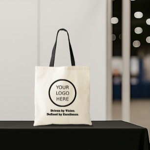 Custom Logo & Slogan Business Branding Tote Bag