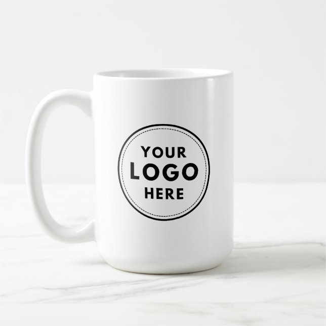 Custom Logo Small Business Company Corporate Coffee Mug (Left)