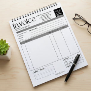 Custom Logo Small Business Invoice Sales Receipt Notepad