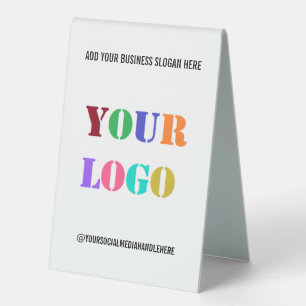 Custom Logo Social Media Business Table Tent Sign