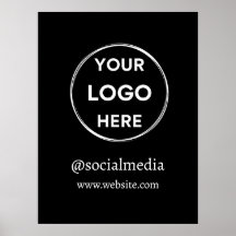 Custom Logo Social Media Minimalist Business Black